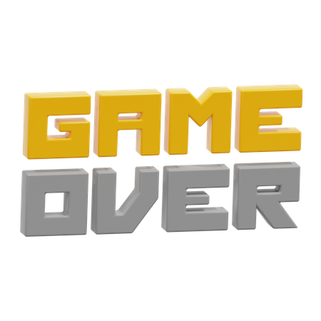 Game Over  3D Icon