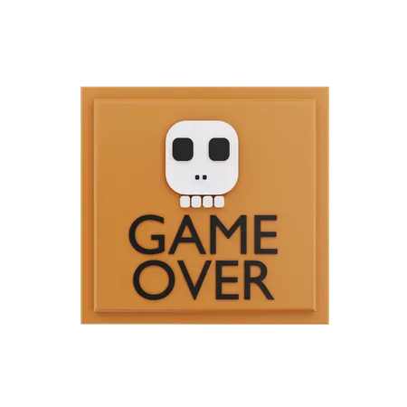 Game Over  3D Icon