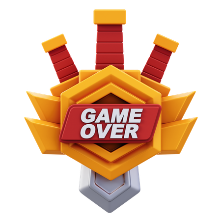 Game Over  3D Icon