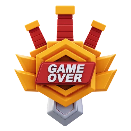 Game Over  3D Icon
