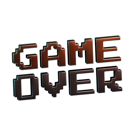 Game over  3D Icon