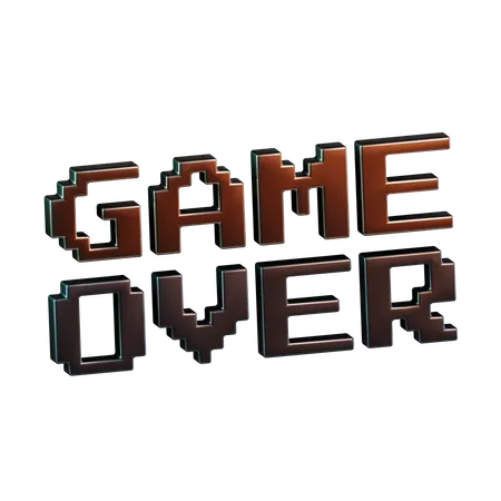 Game over  3D Icon