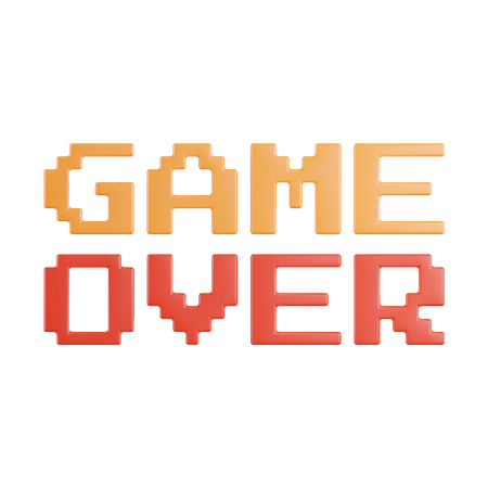 Game Over  3D Icon