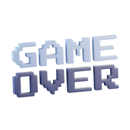 Game Over  3D Icon