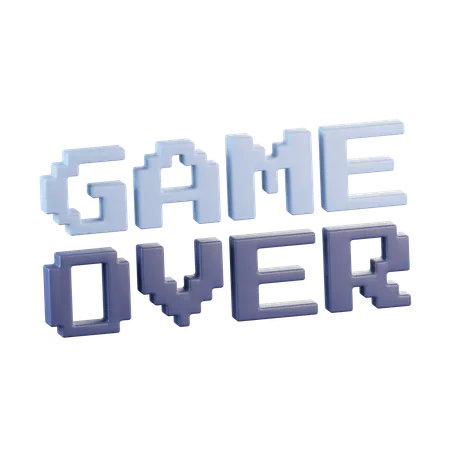 Game Over  3D Icon