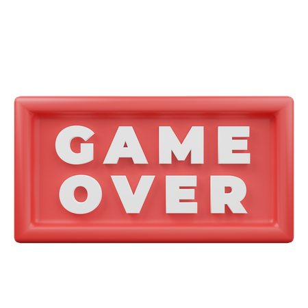 Game Over  3D Icon