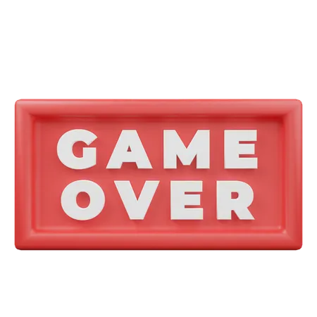 Game Over  3D Icon