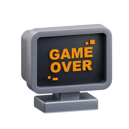 Game Over  3D Icon