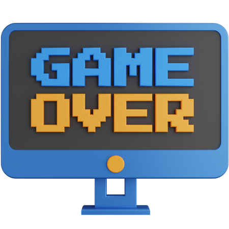 Game Over  3D Icon