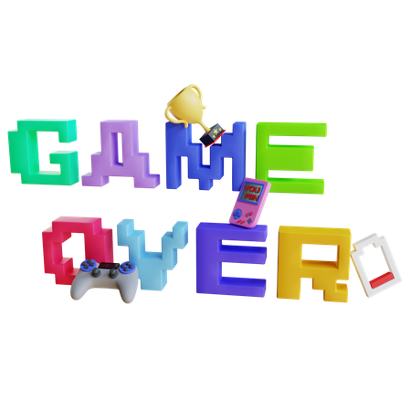 Game Over Tet 3D Icon