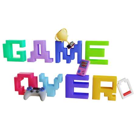 Game Over Tet 3D Icon