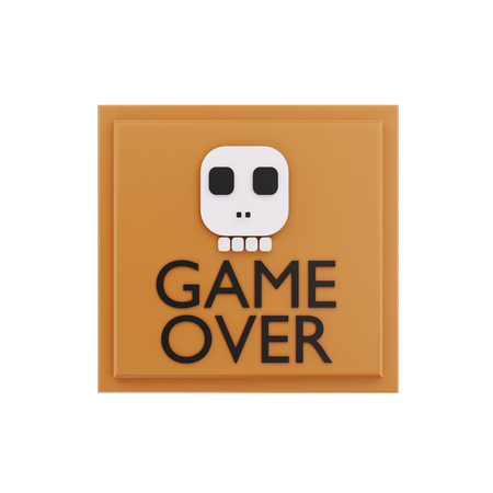Game Over 3D Icon