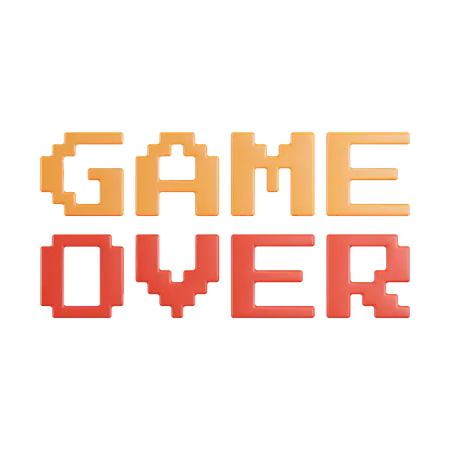 Game Over 3D Icon