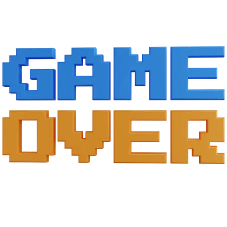 Game Over Sign  3D Icon