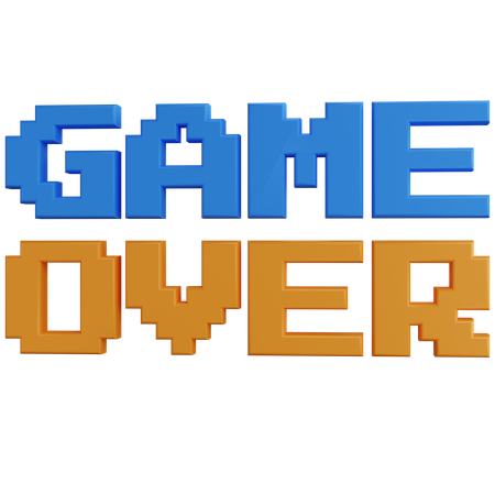 Game Over Sign 3D Icon