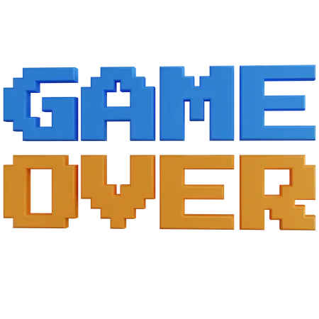 Game Over Sign 3D Icon