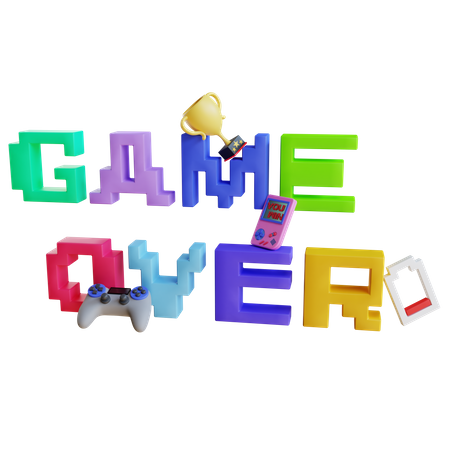 Game Over Tet  3D Icon