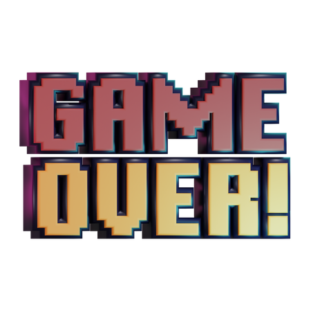 Game Over Text  3D Icon