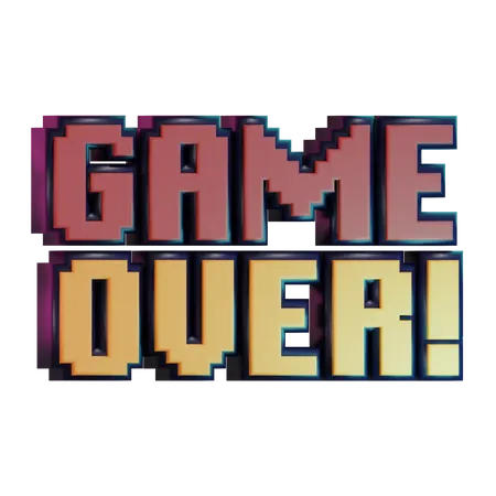 Game Over Text  3D Icon