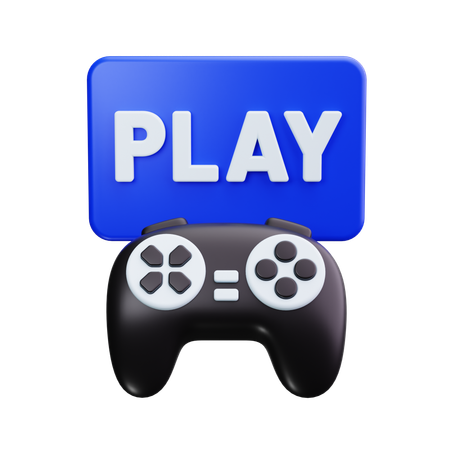 Game Play  3D Icon