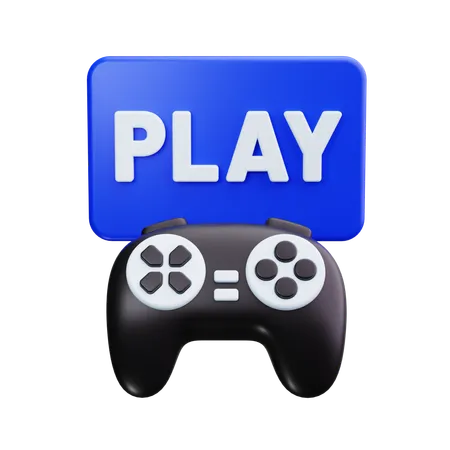 Game Play  3D Icon