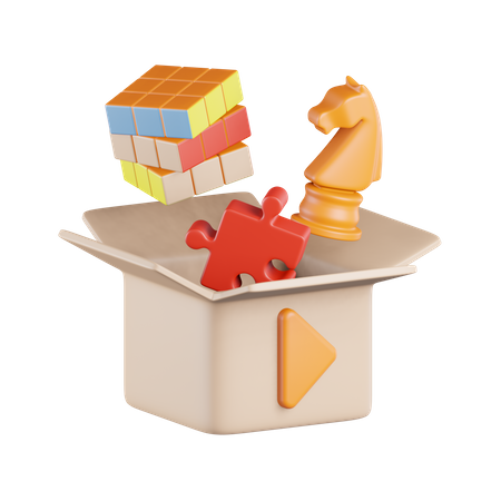 Game Play Box  3D Icon