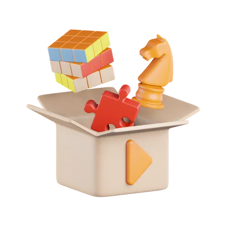 Game Play Box  3D Icon