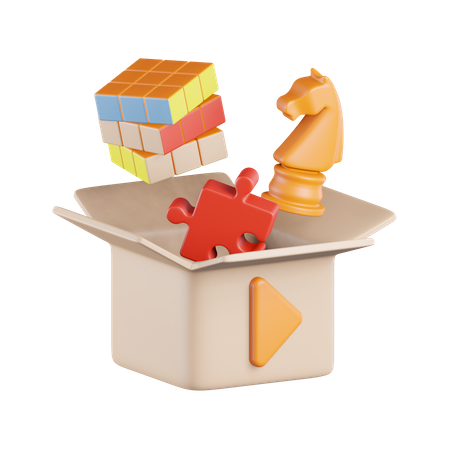 Game Play Box 3D Icon