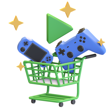 Game shop  3D Illustration