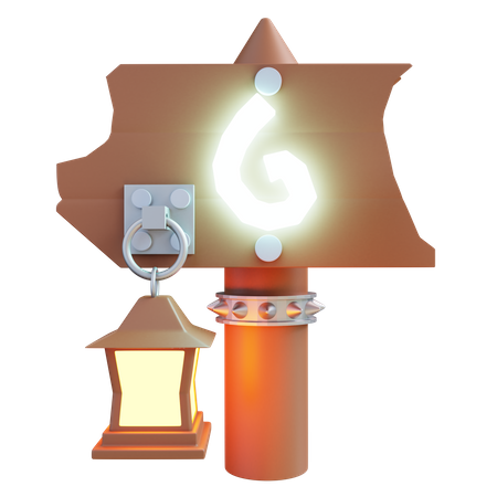 Game Signpost 3D Icon