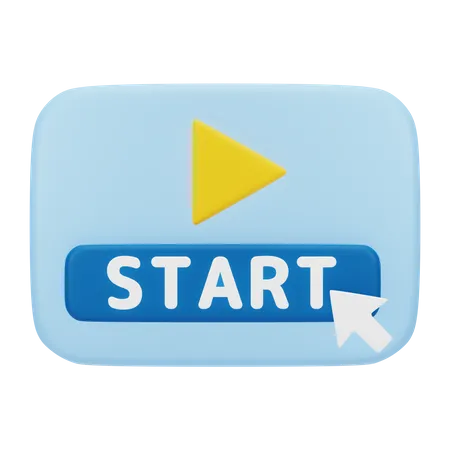 Game Start  3D Icon