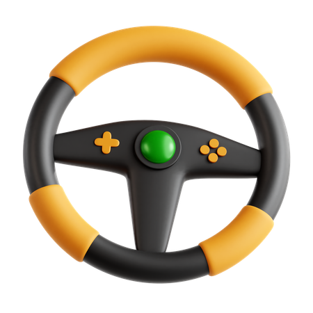 Game Steering Wheel  3D Icon