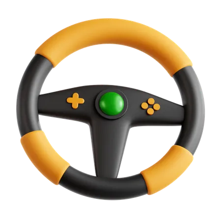 Game Steering Wheel  3D Icon