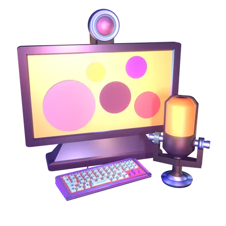 Game Streaming  3D Icon