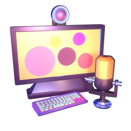 Game Streaming  3D Icon
