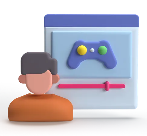 Game Video  3D Icon