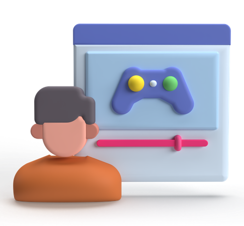 Game Video  3D Icon