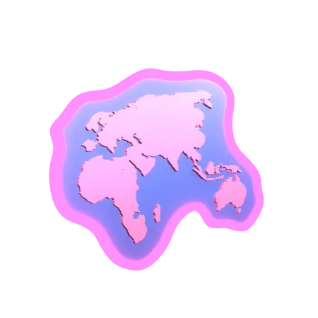 Game World Map  3D Icon