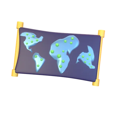 Game World Map  3D Icon
