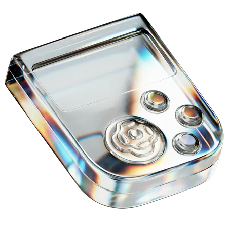 3 D Illustration Gameboy Glass Dispersion 3D Icon
