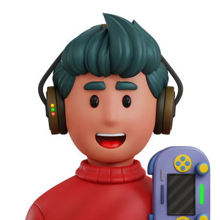 Gamer Player 3D Icon