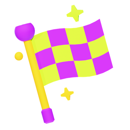 GAMES RACE FLAG  3D Icon