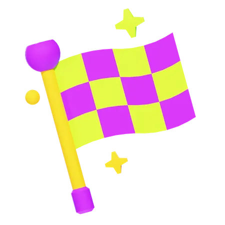 GAMES RACE FLAG  3D Icon