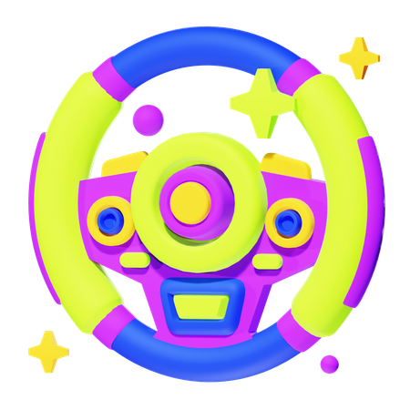 GAMES STEERING WHEEL  3D Icon