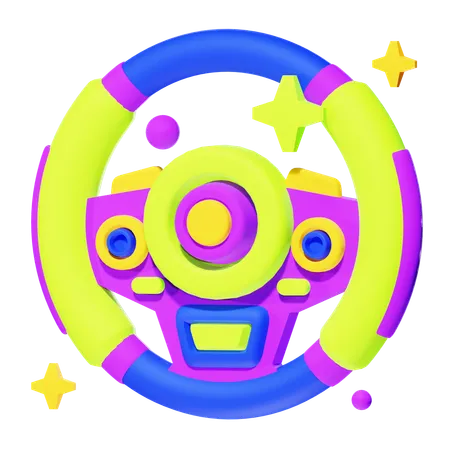 GAMES STEERING WHEEL  3D Icon