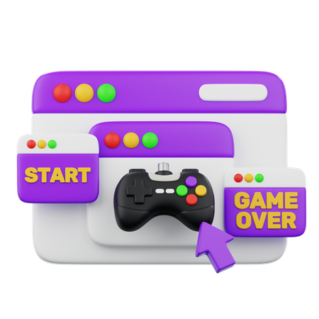 Gaming Console With Buttons And Controller  3D Icon