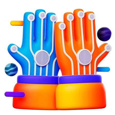 Gaming Gloves 3D Icon