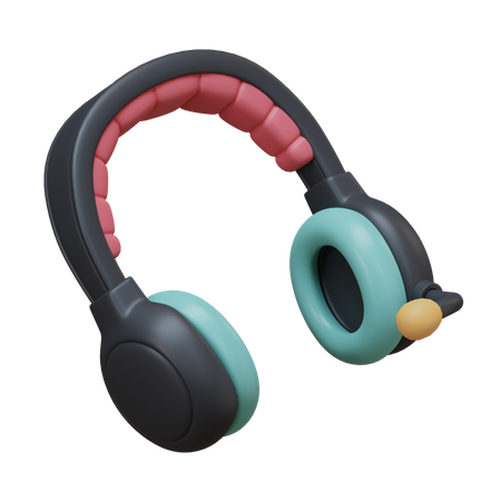 Gaming Headphones  3D Illustration