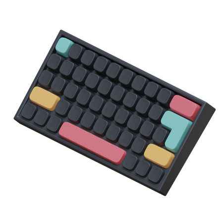 Gaming Keyboard 3D Illustration