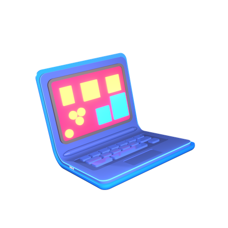 Gaming Laptop  3D Icon